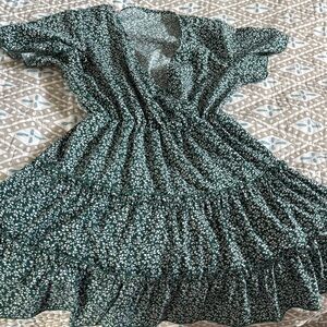 Floral Green Dress